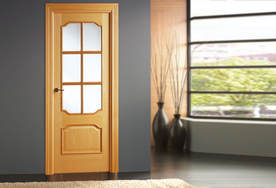 puerta-interior-moderna-haya-madrid - Almacén de puertas de interior,  maderas, tableros para el profesional